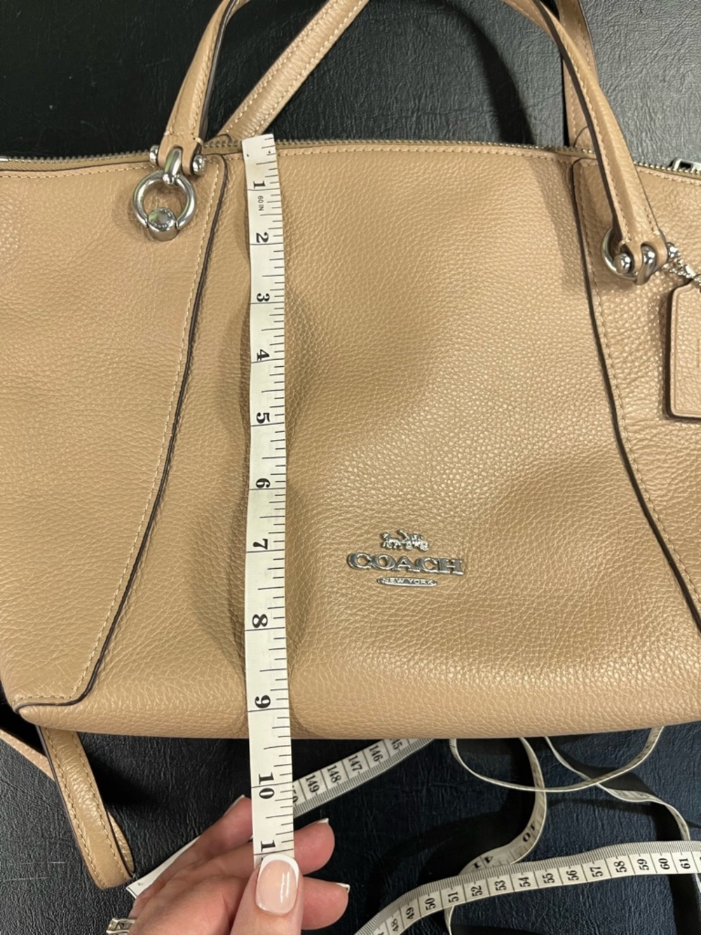 2021 Coach Kacey Leather Satchel– Beige/Tan – Style C6229 - Picture 11 of 11